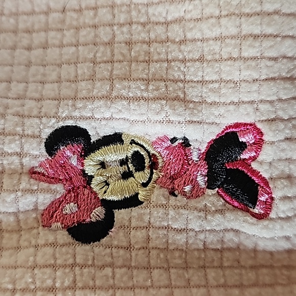 Disney Store light pink Minnie Mouse embroidered full zipper vest 2 front pocket - Picture 11 of 11